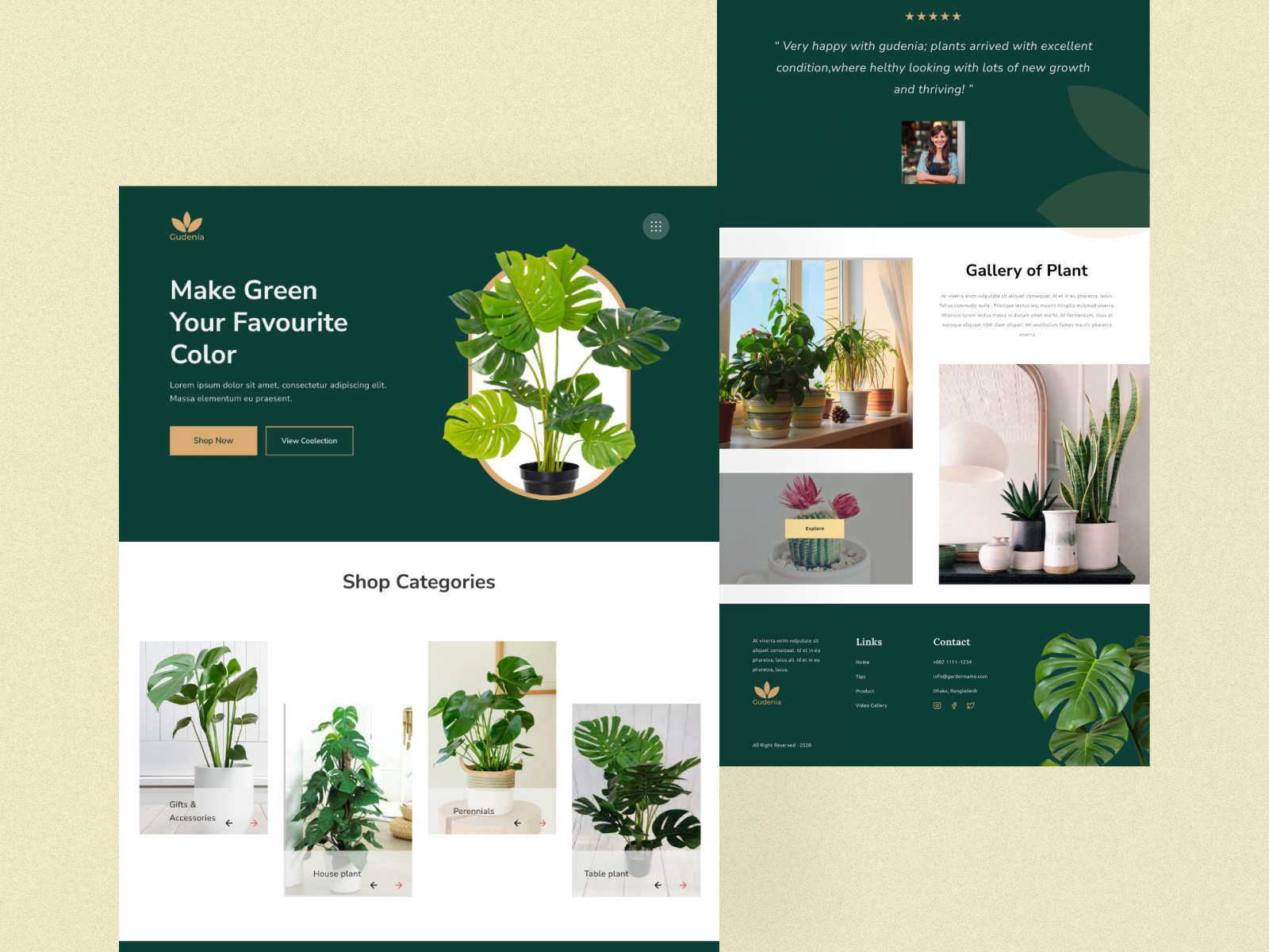 Plant Landing Page Design